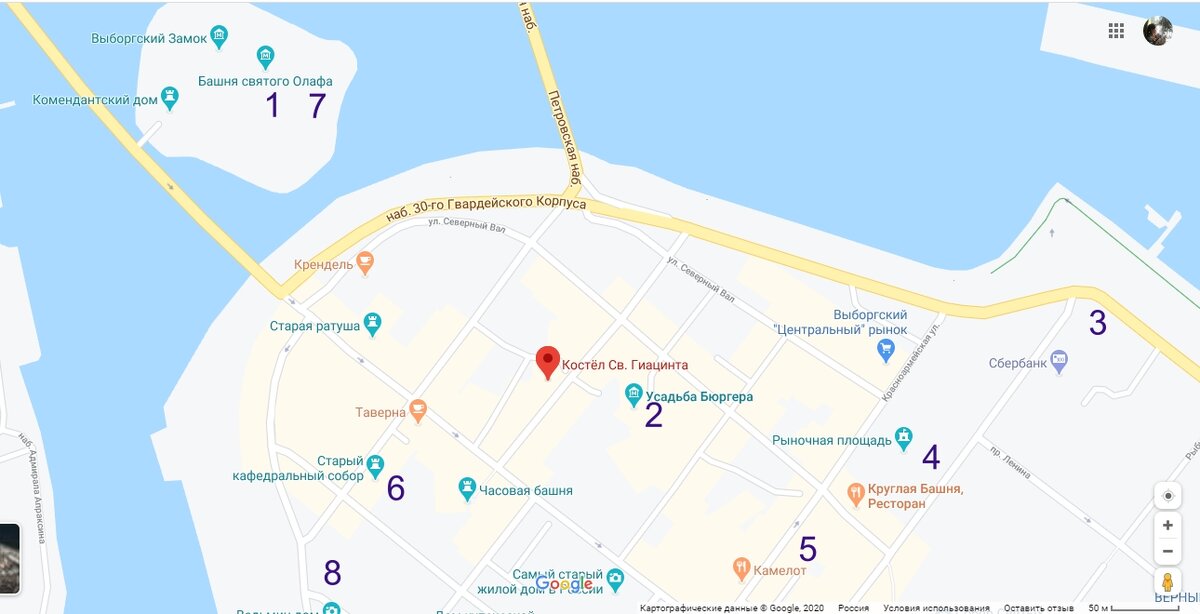 Карта нашего путешествия 