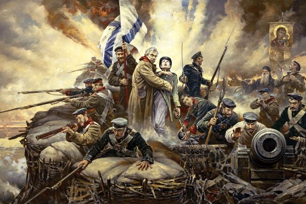 "Первая оборона Севастополя". Фрагмент картины