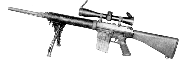 SR-25 с сошками и оптическим прицелом