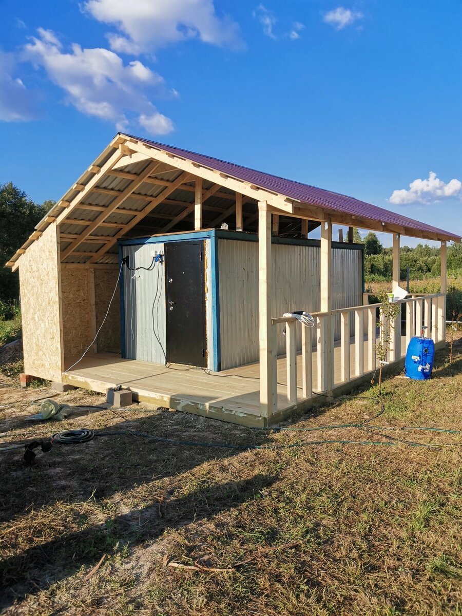 Двускатная крыша на бытовку своими руками