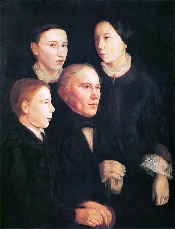 «Портрет Франциска Матейко, отца художника, с тремя детьми», 1853 г.
