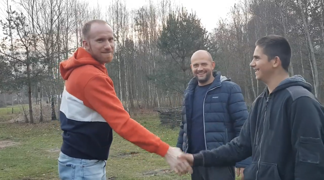 Крестный Вани Сергей в гостях на Черничном хуторе