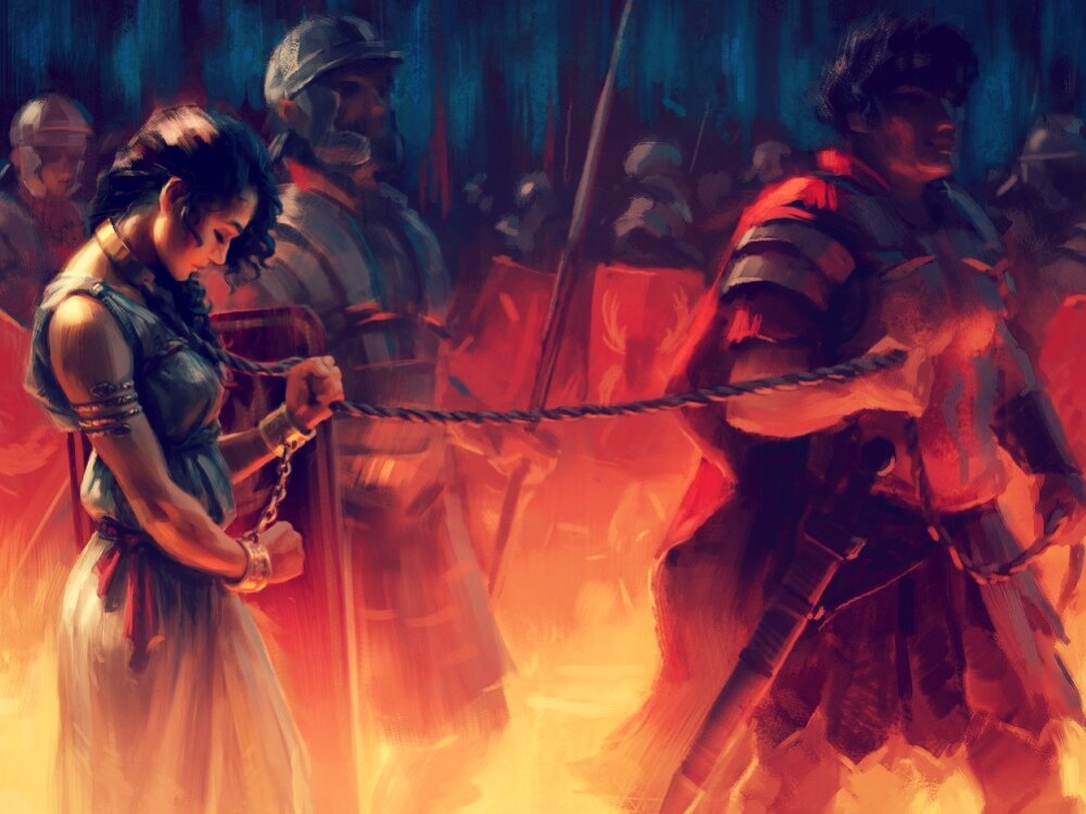 Пленная германка.