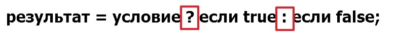 Тернарный оператор "?"
