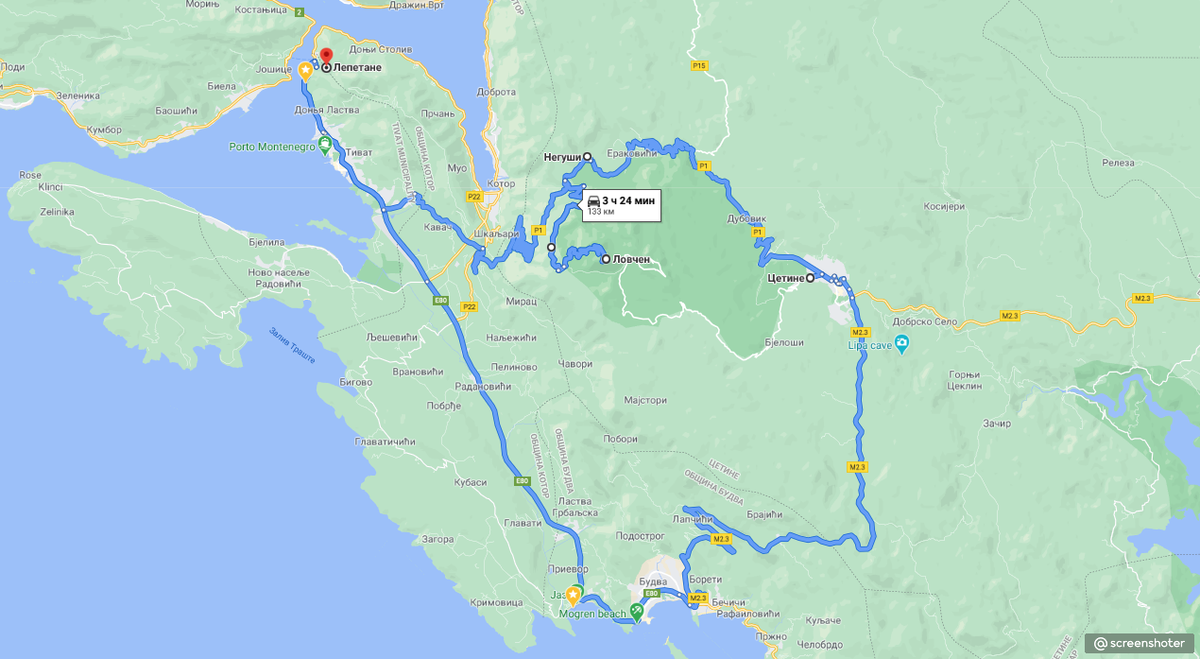 Наш примерный маршрут.