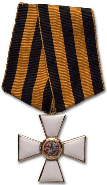 Орден Святого Георгия 4 класса (малый крест в петлице или на колодке), аверс