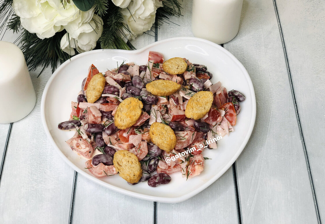 Быстрый салат за несколько минут, который порадует своим вкусом и видом. Из  самых простых продуктов. | Готовим просто и вкусно с Ириной | Дзен