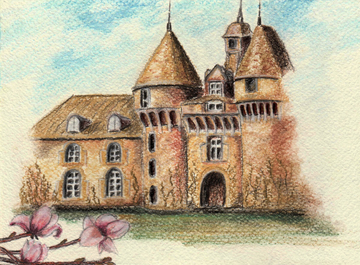 фрагмент обложки. По стенам замка плетётся плющ