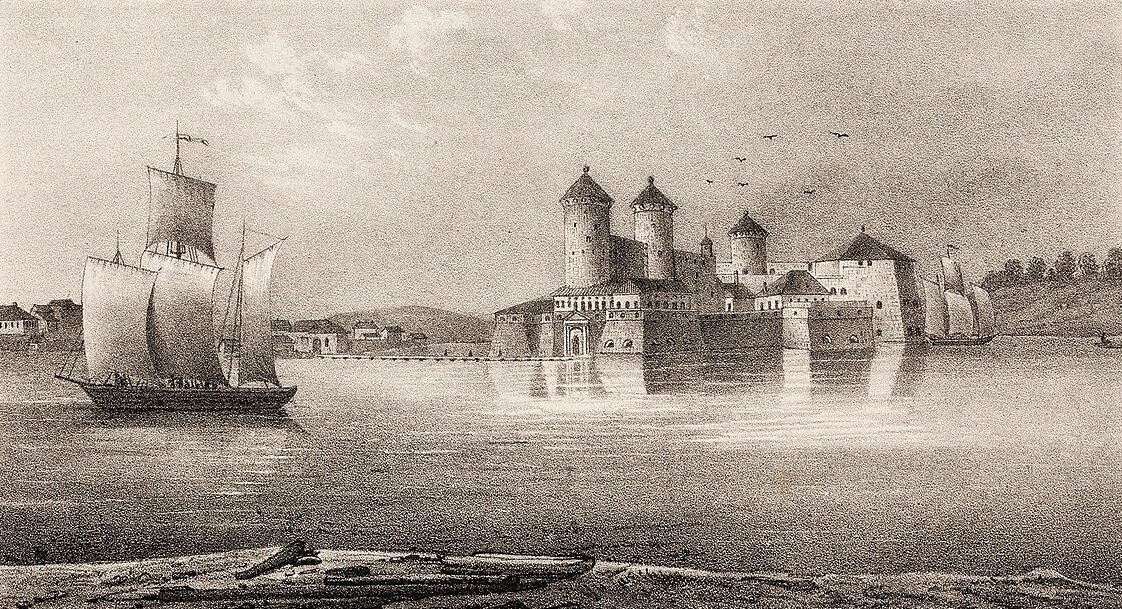 Крепость Нейшлот в 1847 году.