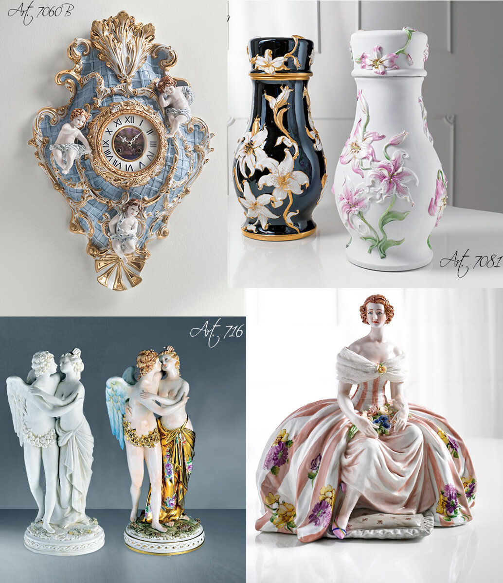 Фарфор фабрики Tiche. Италия. Картинки с сайта tiche.it