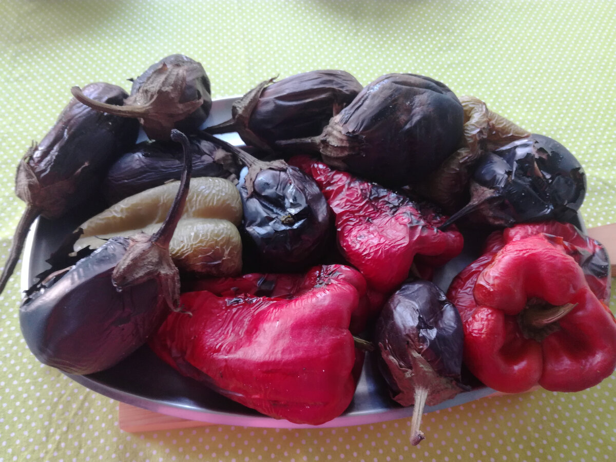 Овощи, запеченные на мангале