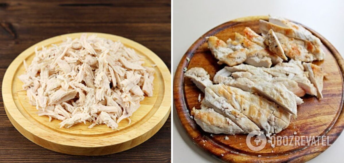 Куриное филе для салата
