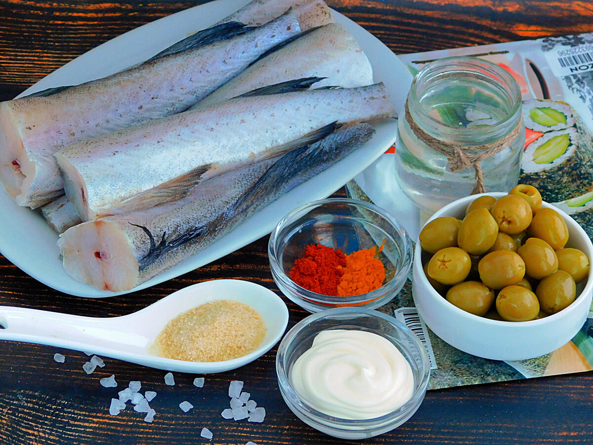 Ингредиенты для приготовления рыбного рулета