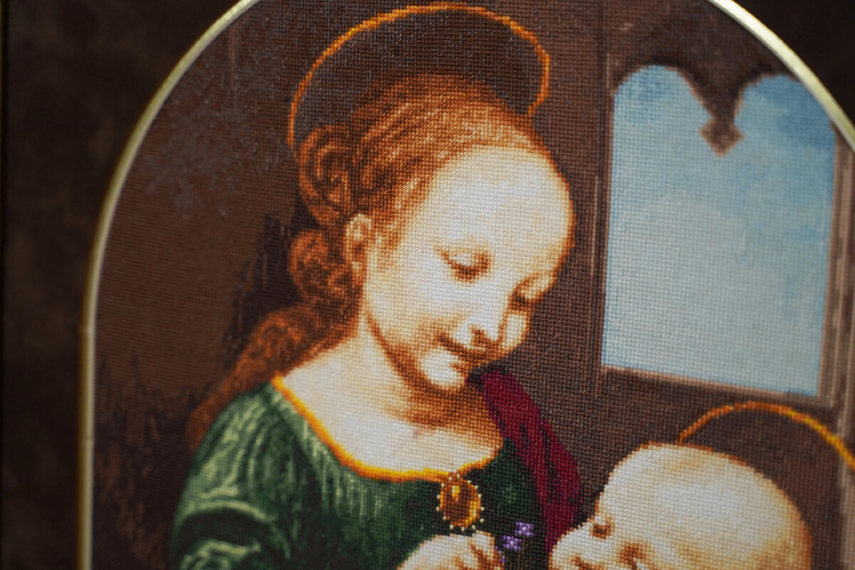 Набор для вышивания Мадонна Бенуа. Италия 1478-1480 Золотое Руно МК-028