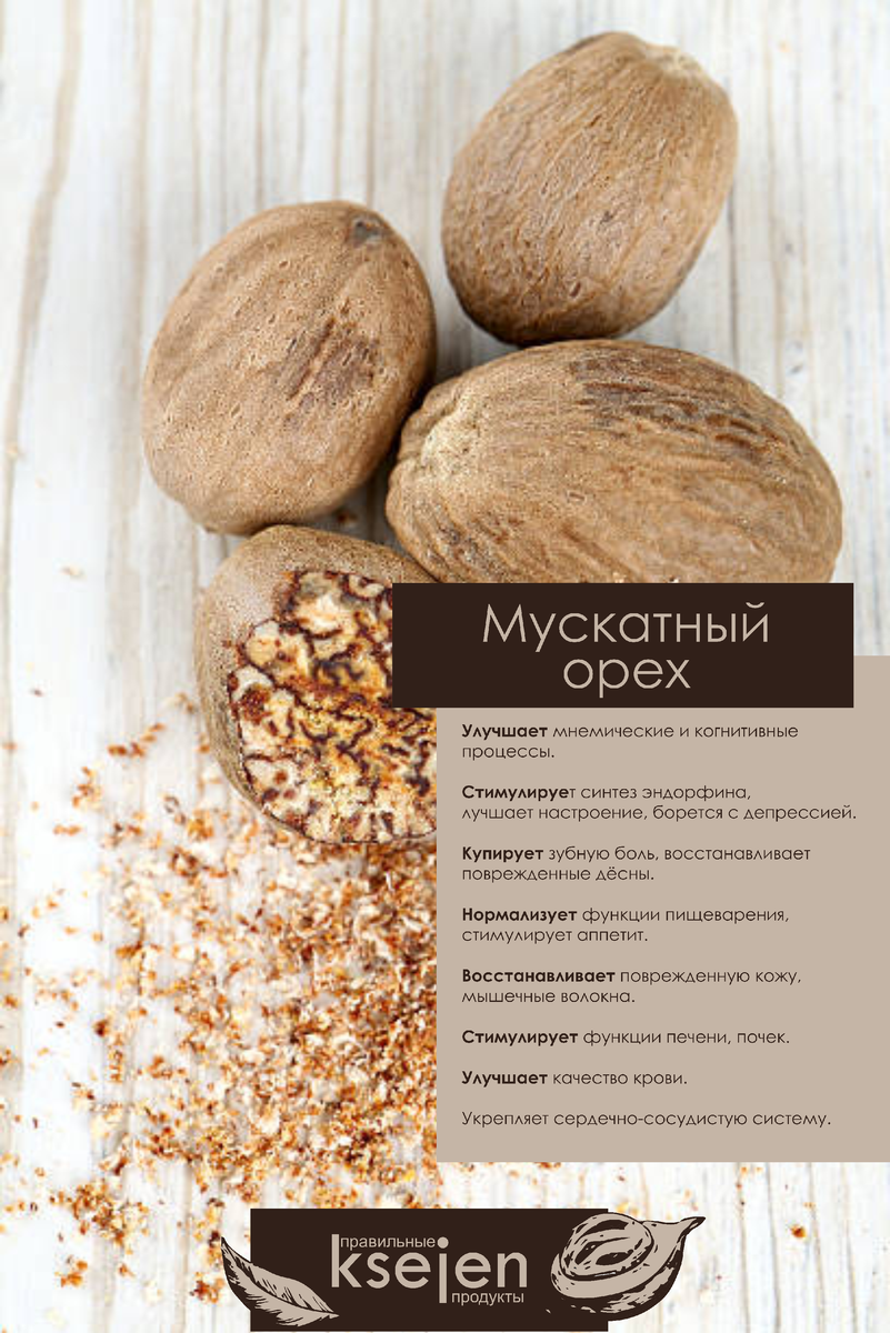 Мускатный орех. Для чего нужен. | Медовые десерты от KSEJEN. О ...