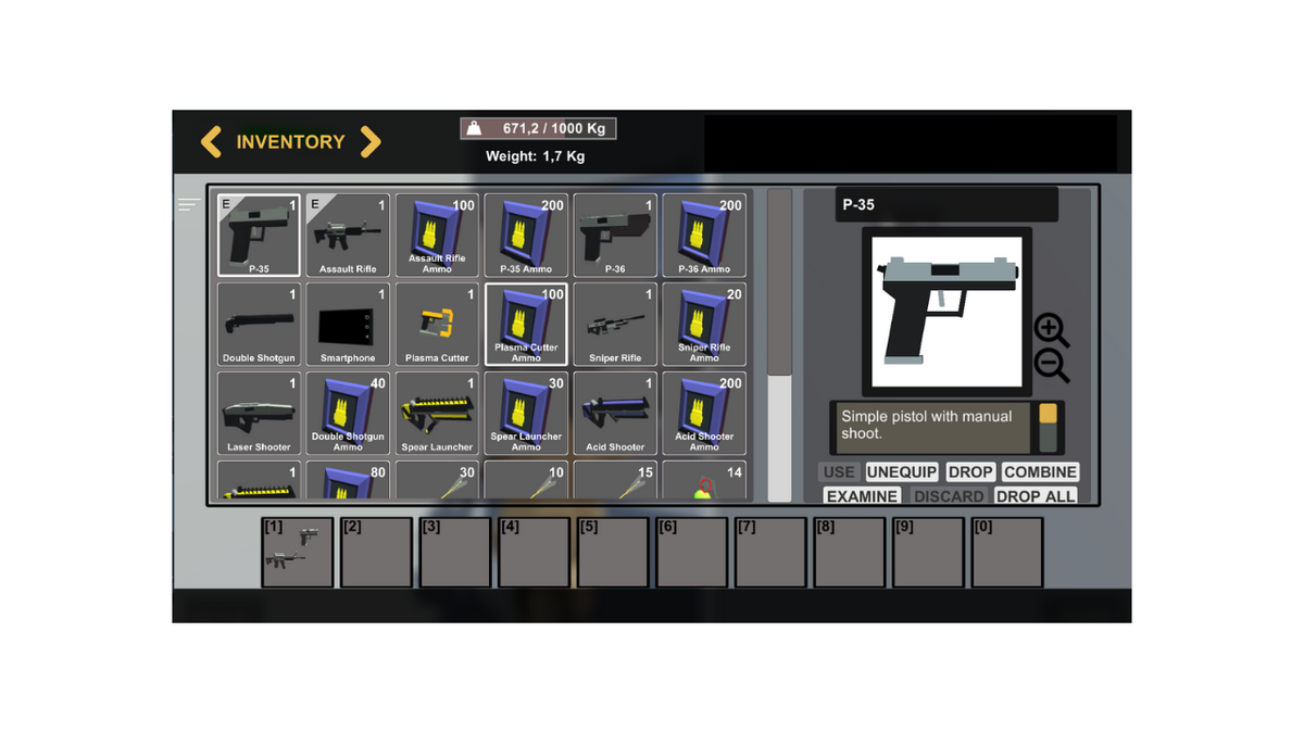 Вот такое вот окно инвентаря