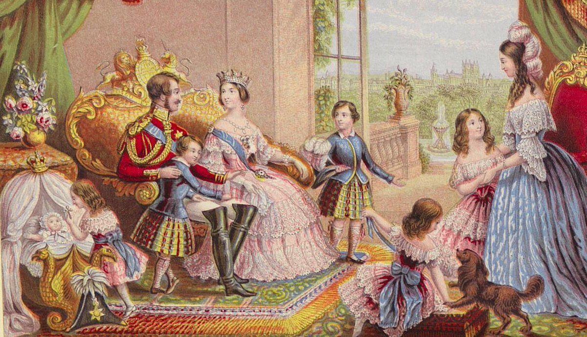 Королева Виктория с мужем Альбертом и детьми