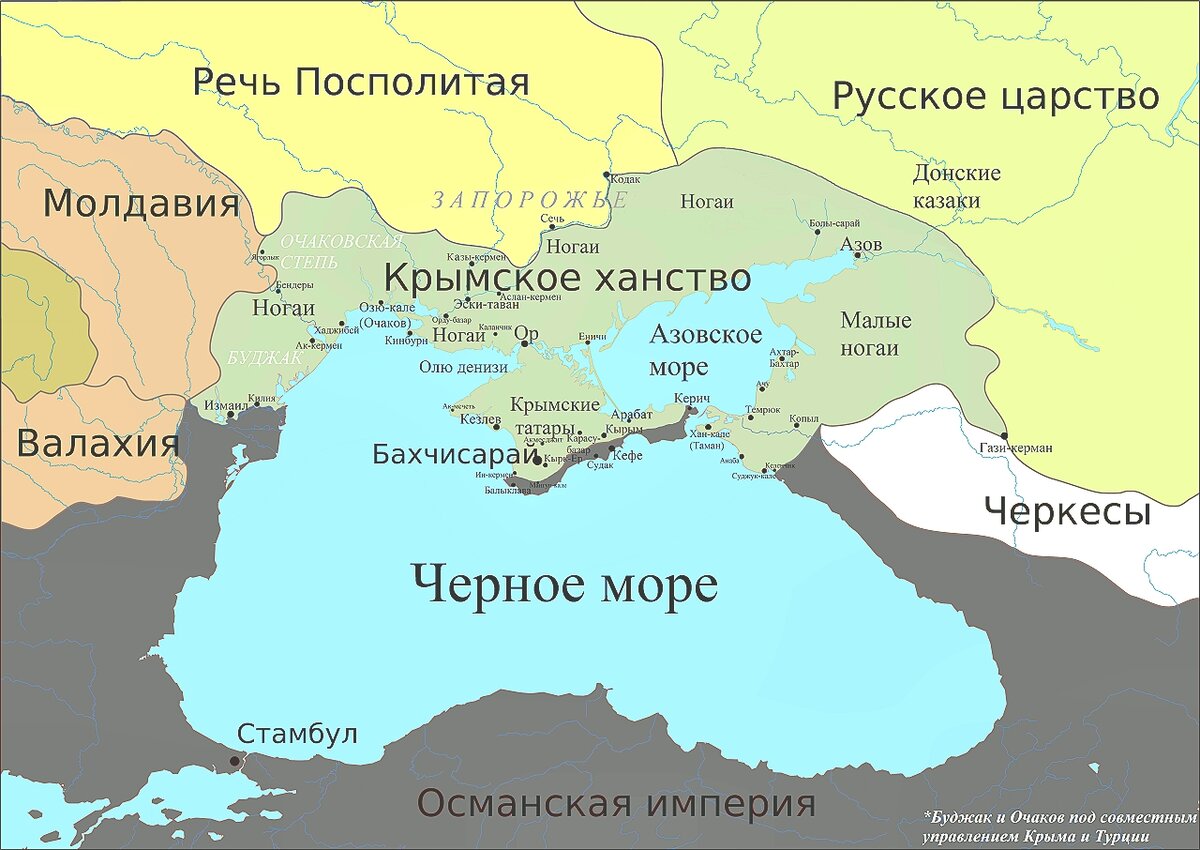 Причерноморье в 17 веке. Где Украина? Источник: Википедия, CC BY-SA 3.0