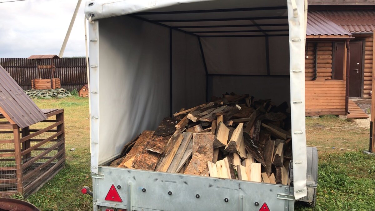 Сделал 3 "рейса" и вывез все дрова 