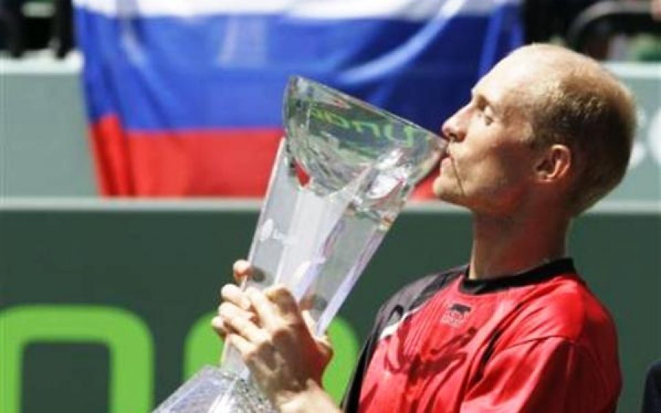 Николай Давыденко после победы в Майами в 2008 году