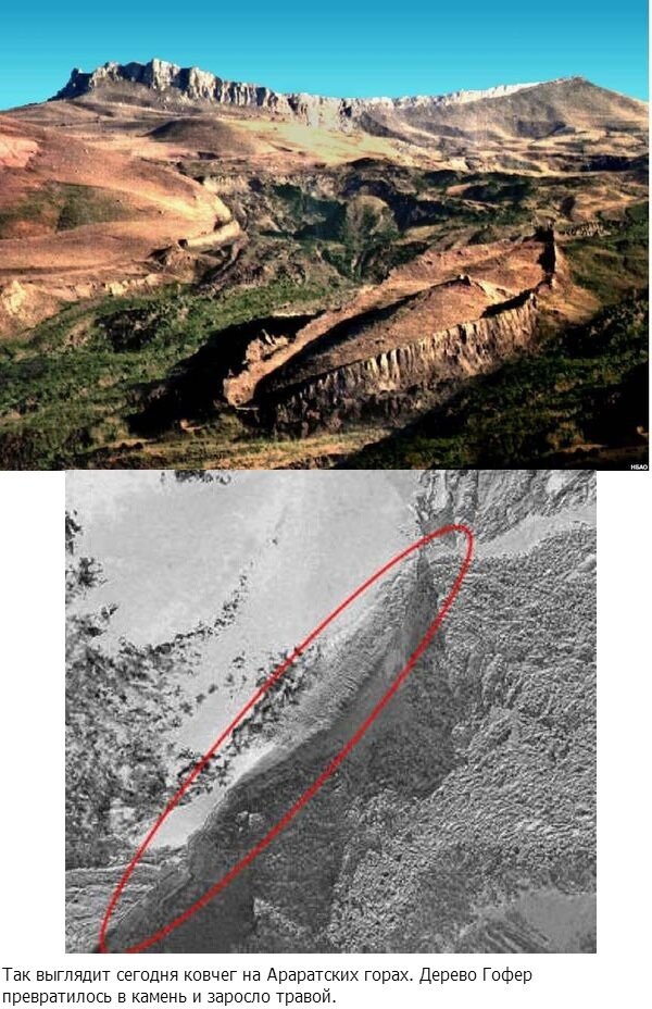 Обломки ковчега на горе арарат