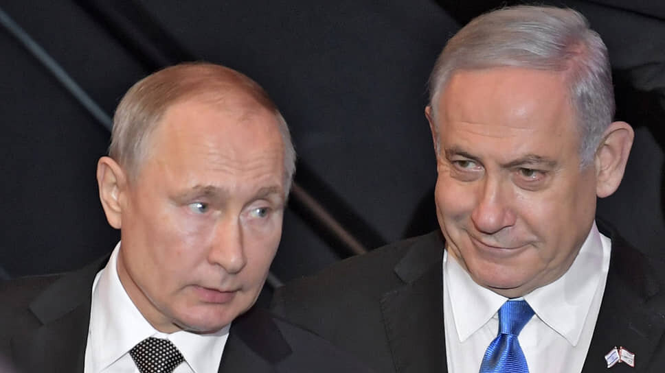 Фото: Дмитрий Азаров / Коммерсантъ📷Владимир Путин (слева) и Биньямин Нетаньяху