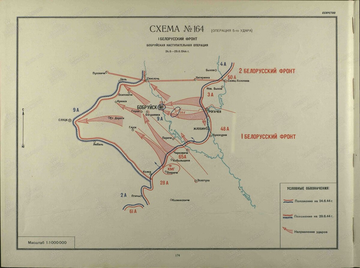 Бобруйская операция 1944 карта