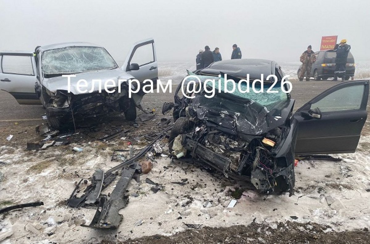    На Ставрополье два человека погибли при лобовом столкновении автомобилей