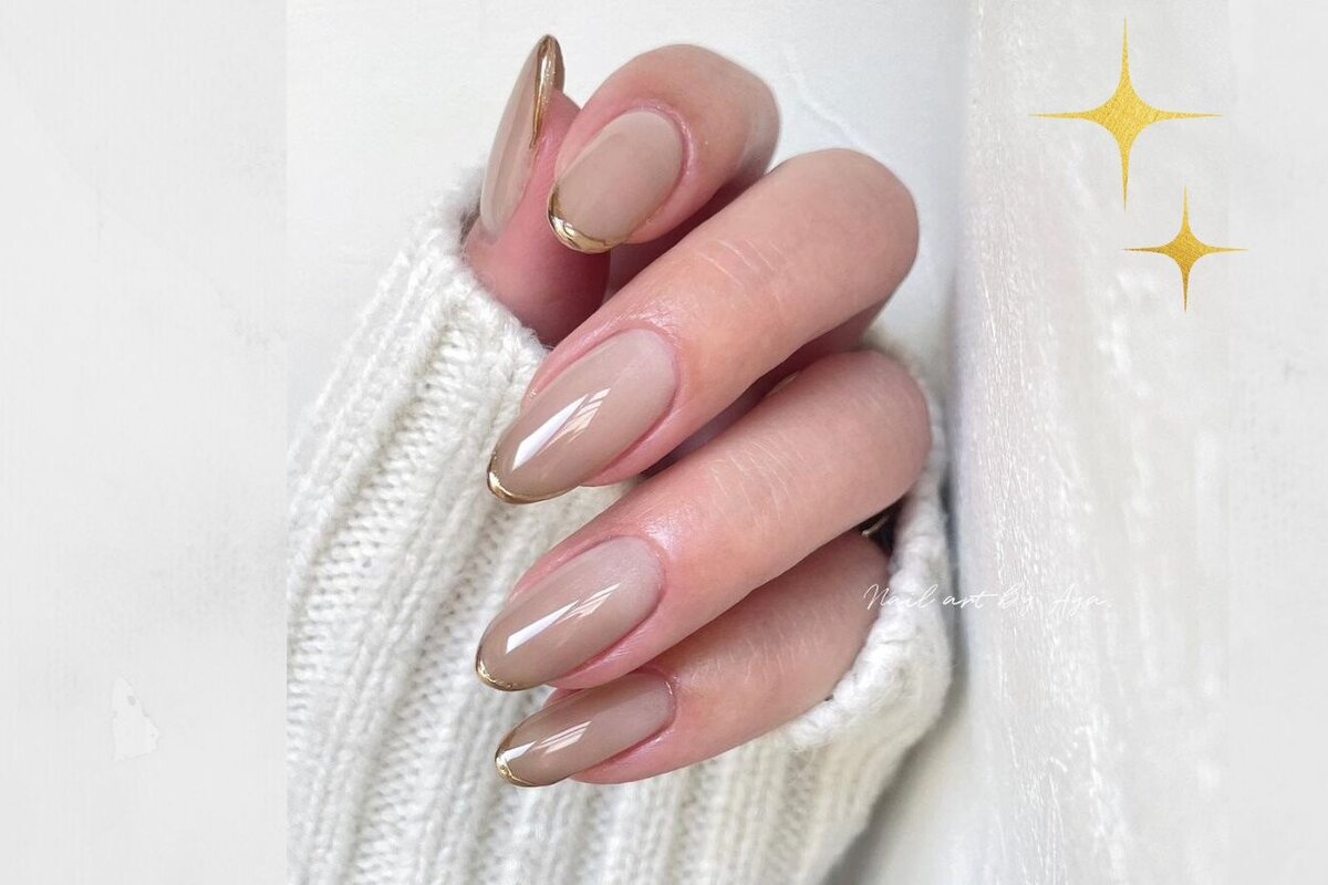     Позолоченный градиент: как быстро повторить самый модный маникюр этой зимы