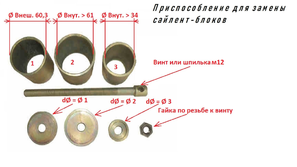 Съемник сайлентблоков своими руками шкода фабия