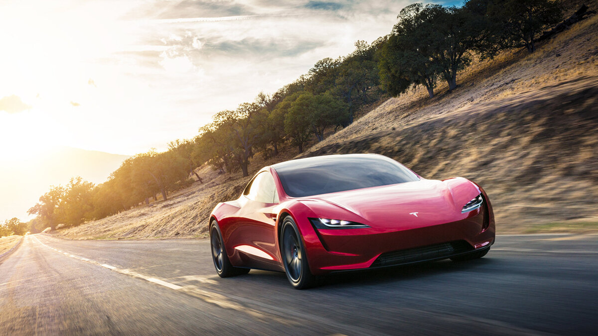    % Автомобиль Tesla Roadster 2© РИА Новости . Tesla