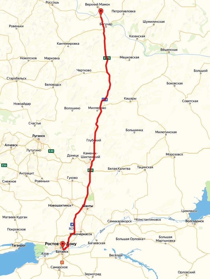 Трасса м4 дон подробная карта. Дорога Донской Новочеркасск Ростов. Богучар Батайск расстояние на машине.