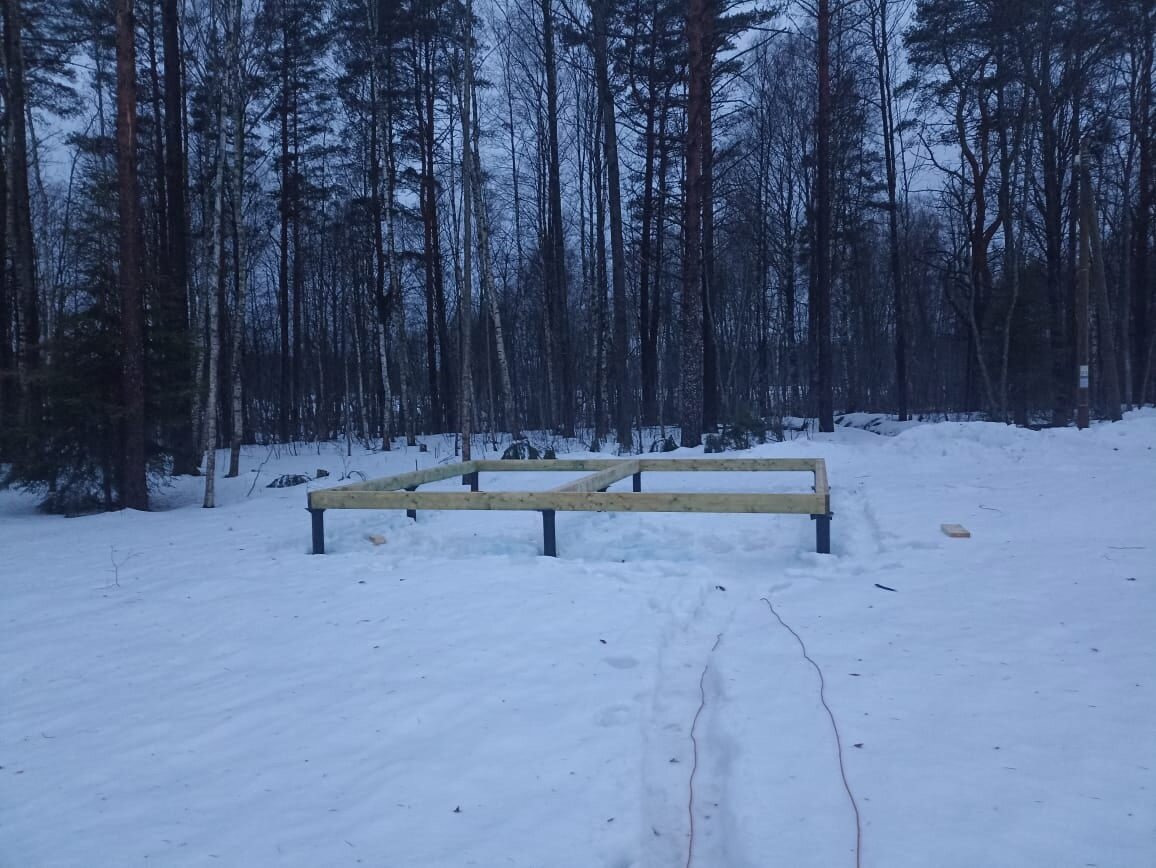 Свайно-винтовой фундамент под строительство каркасного дома.