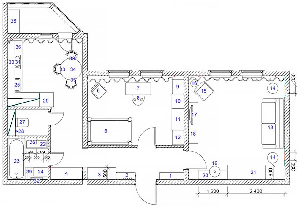 Без изысков. Простая, светлая двушка 51 кв.м. с продуманной организацией пространства