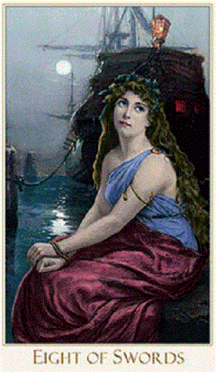 Эта карта символизирует окончание периода трудностей и боли. Она говорит о том, что вы можете освободиться от страхов и тревог, которые вас держали в плену. Восьмерка мечей также может указывать на то, что вы готовы оставить позади прошлое и начать новый этап в жизни.