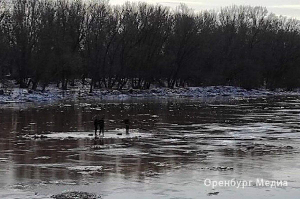    Видео: Трое подростков застряли на льдине на Урале в Оренбурге.