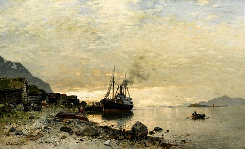 Художник Георг Антон Расмуссен "Пейзаж"