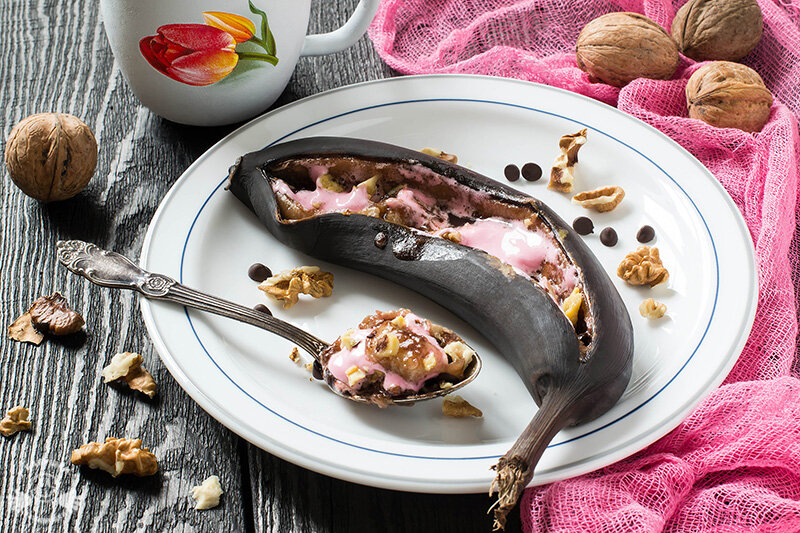 Банан на мангале (фото автора)