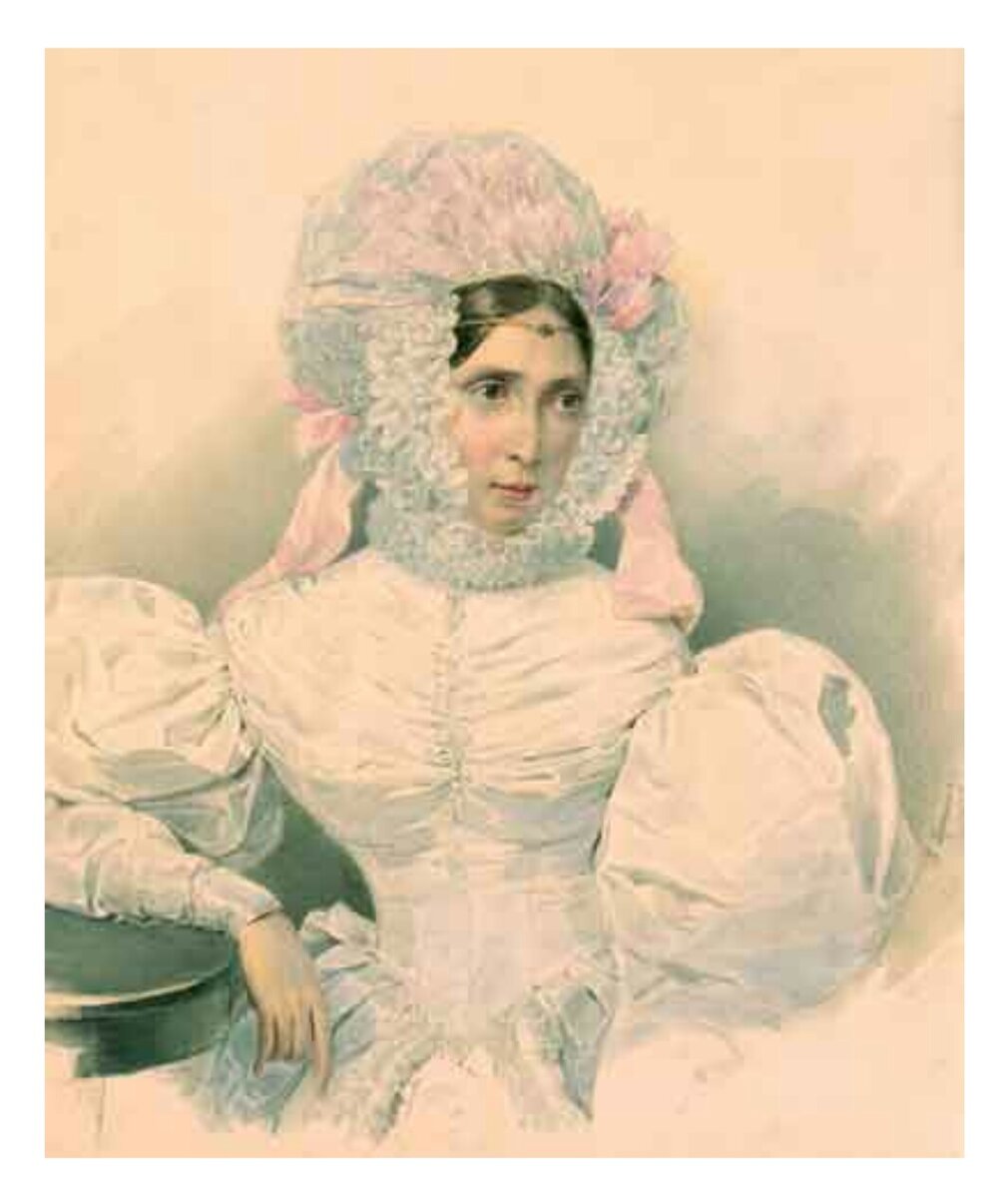 А.П.Брюллов. Портрет Т.Б.Потемкиной. Середина 1830-х годов. Бристольский картон, акварель, карандаш, лак