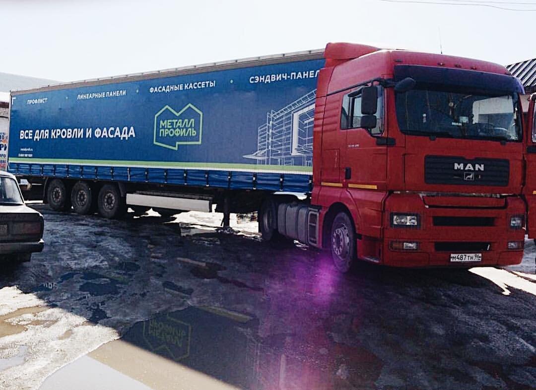 Тент с рекламой сделанный в компании ГПК ЭЛИТТЕНТ