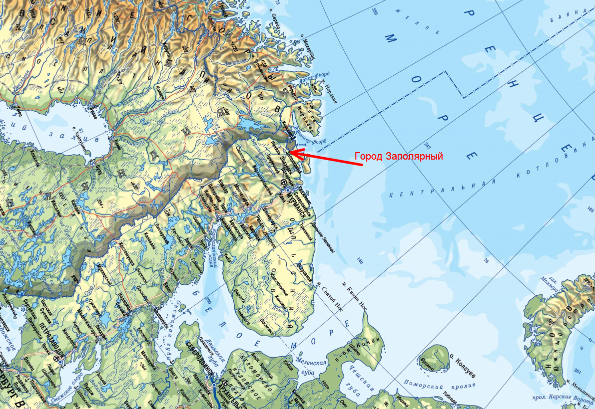 Кольский полуостров на карте евразии физическая карта