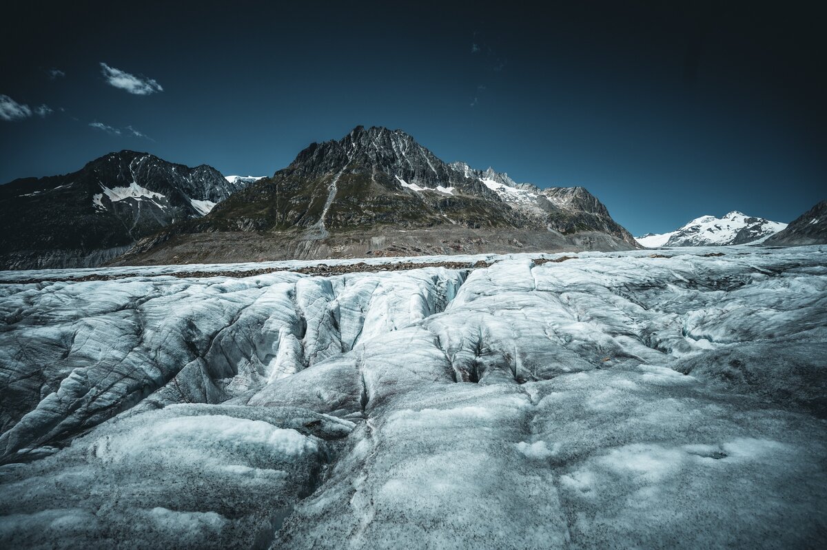На Алечском леднике. Фотография из личного архива