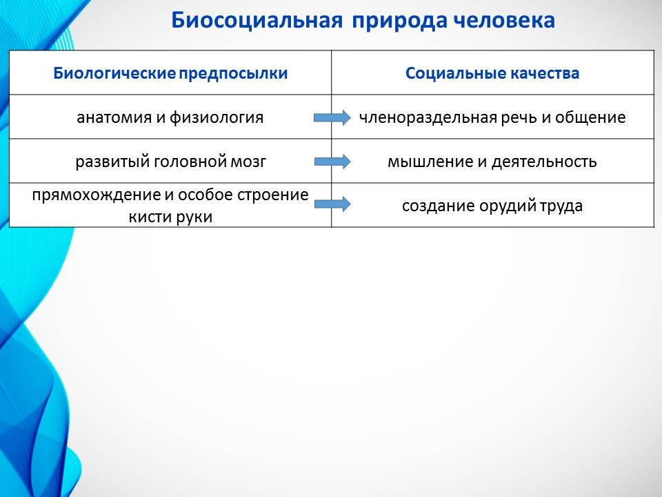 Код 1.1 Биологическое и социальное в человеке | ОГЭ Обществознание