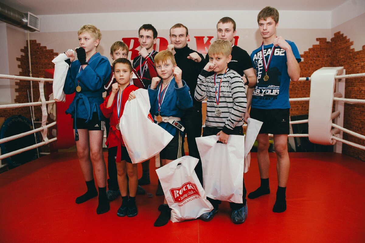 С учениками после турнира на призы боксерского клуба "Rocky boxing club"