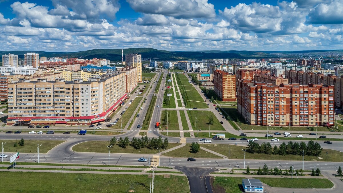 Город с высоты птичьего полёта