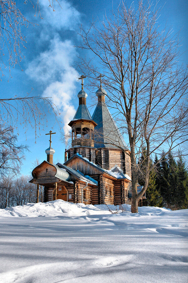 Часовня зима