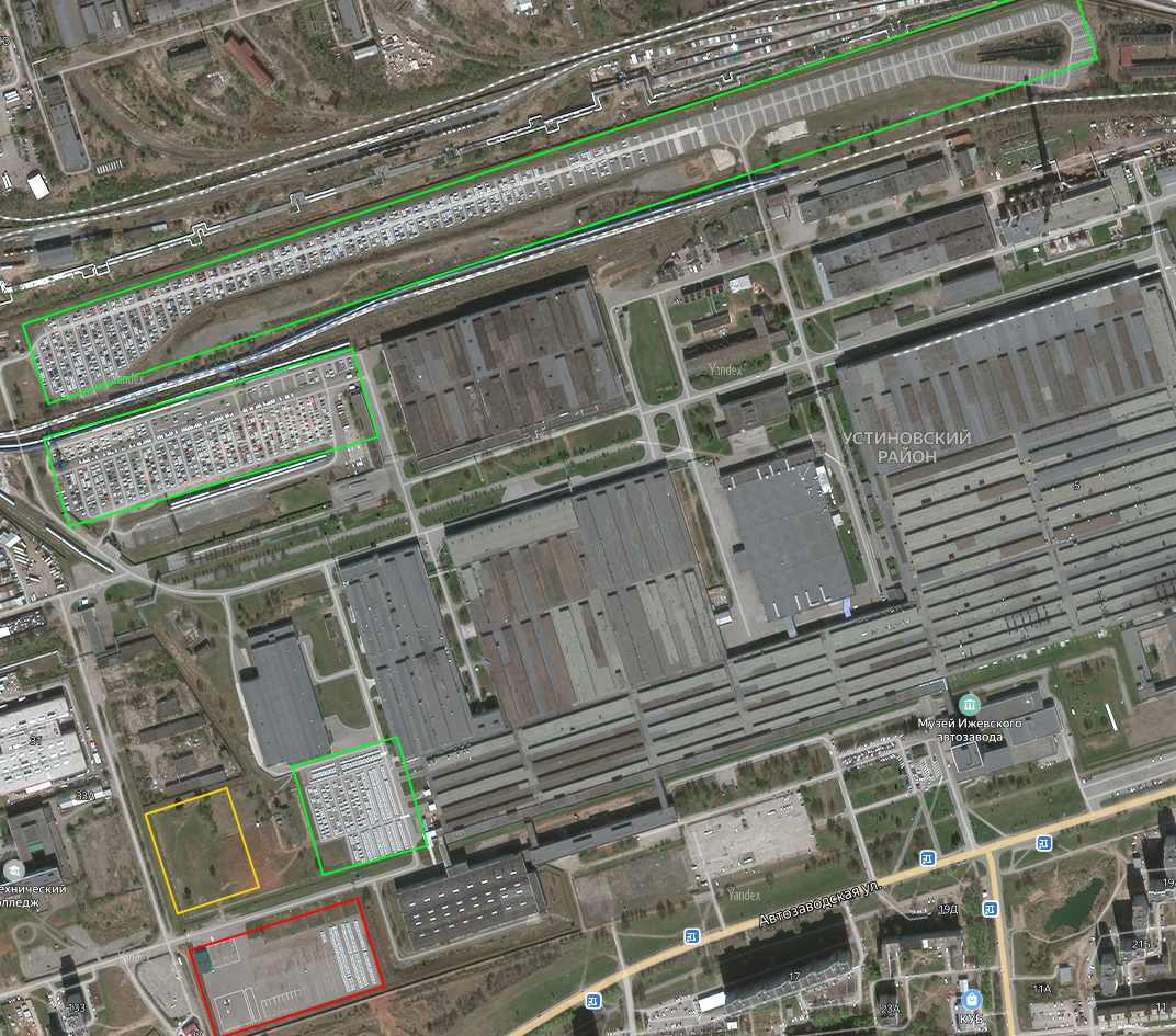 Спутниковое изображение ижевского автозавода (взято с Яндекс.Карт)