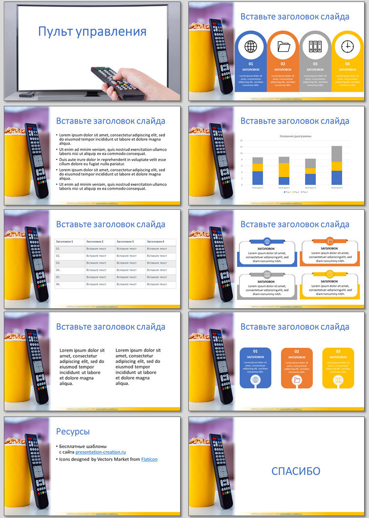 Слайды бесплатного шаблона для создания презентации про системы дистанционного управления оборудованием