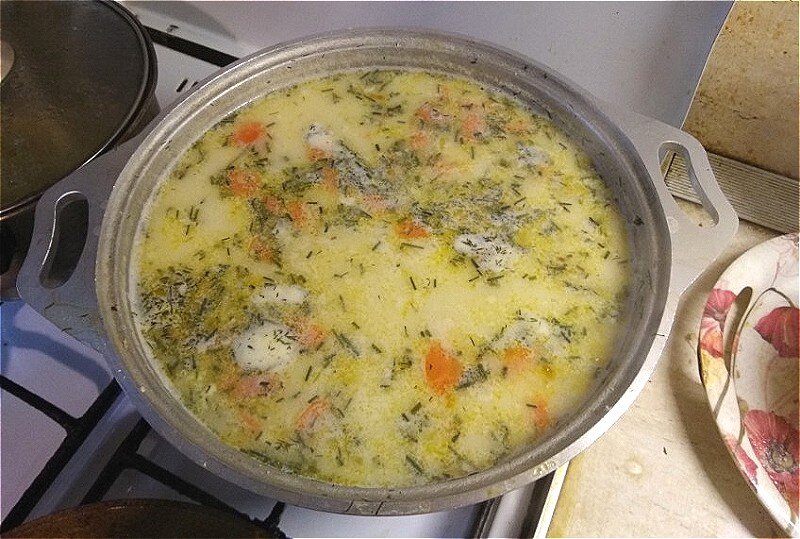 Сырный куриный суп с плавленым сыром, рецепт с фото