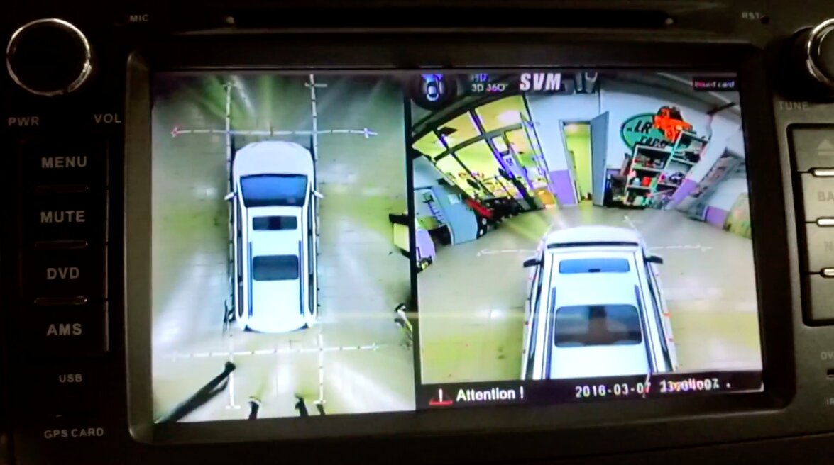 Установка системы кругового обзора на Toyota Sienna  